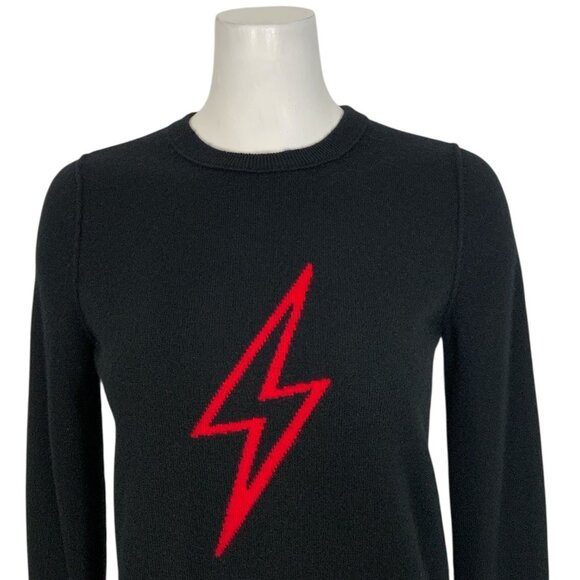 Zadig & Voltaire Miss Flash Sweater M Black Crewneck Wool Cashmere - Picture 10 of 15